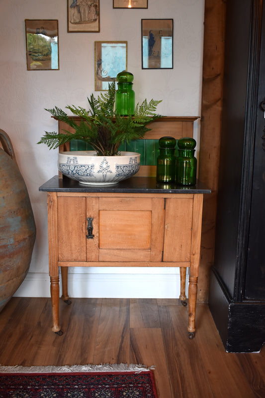 Victorian Pine Wash Stand with a Marble Top