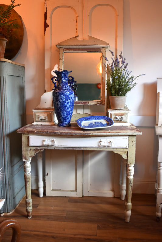 Antique French Table with Mirror