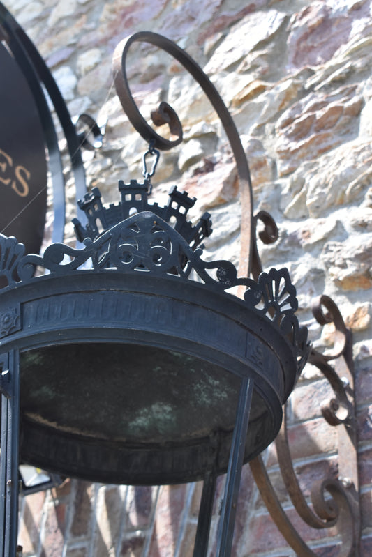 French Antique Copper Lantern