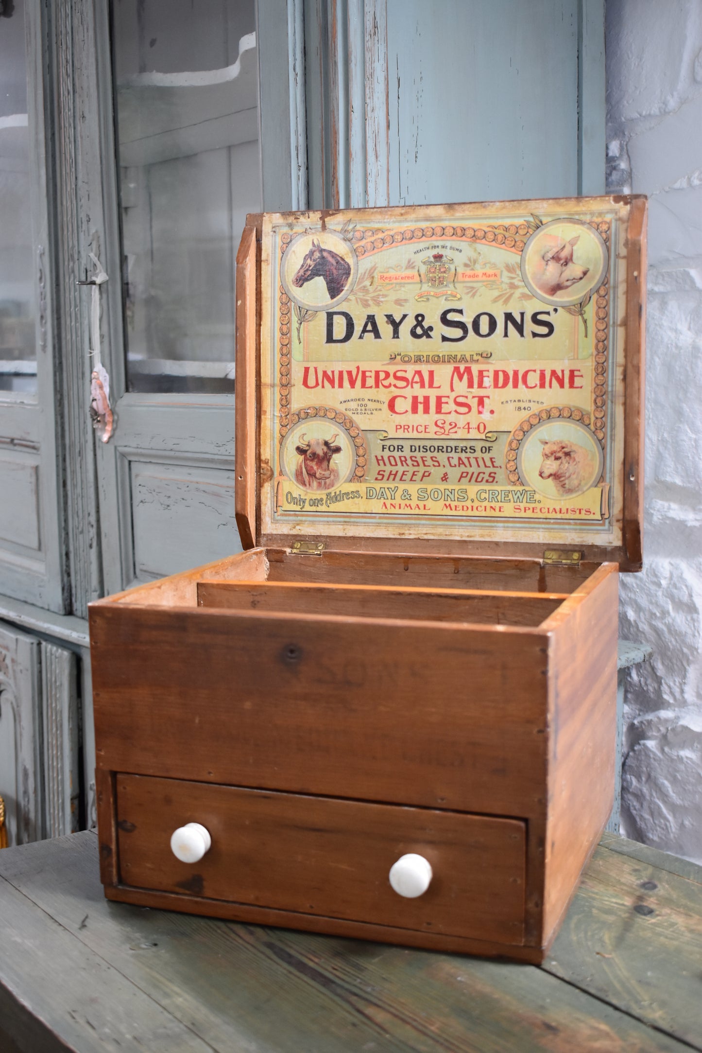 Day & Sons Medicine Pine Box
