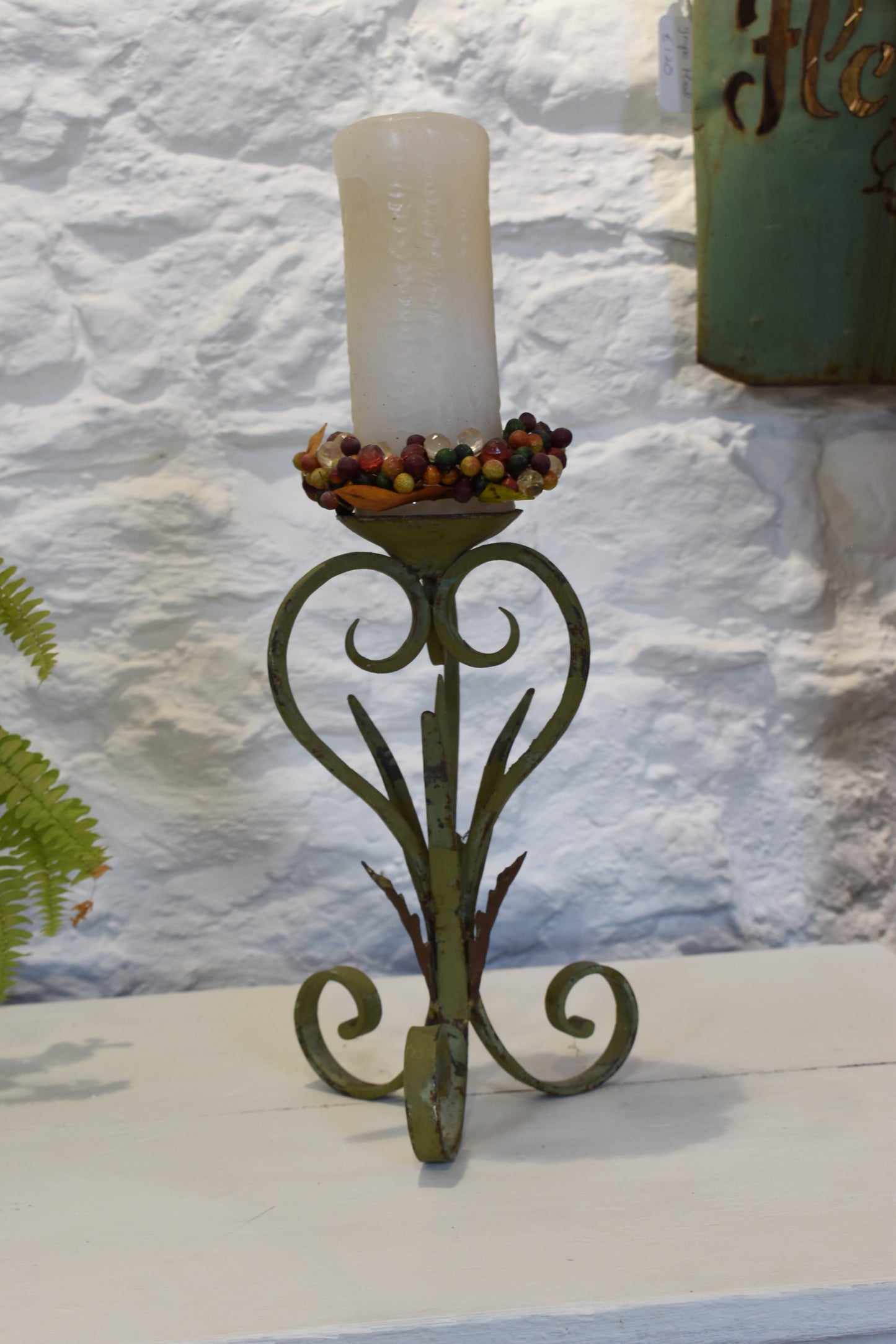 French Wrought Iron Candle Holder