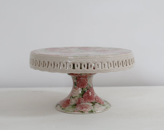 Small Vintage Floral Cake Stand