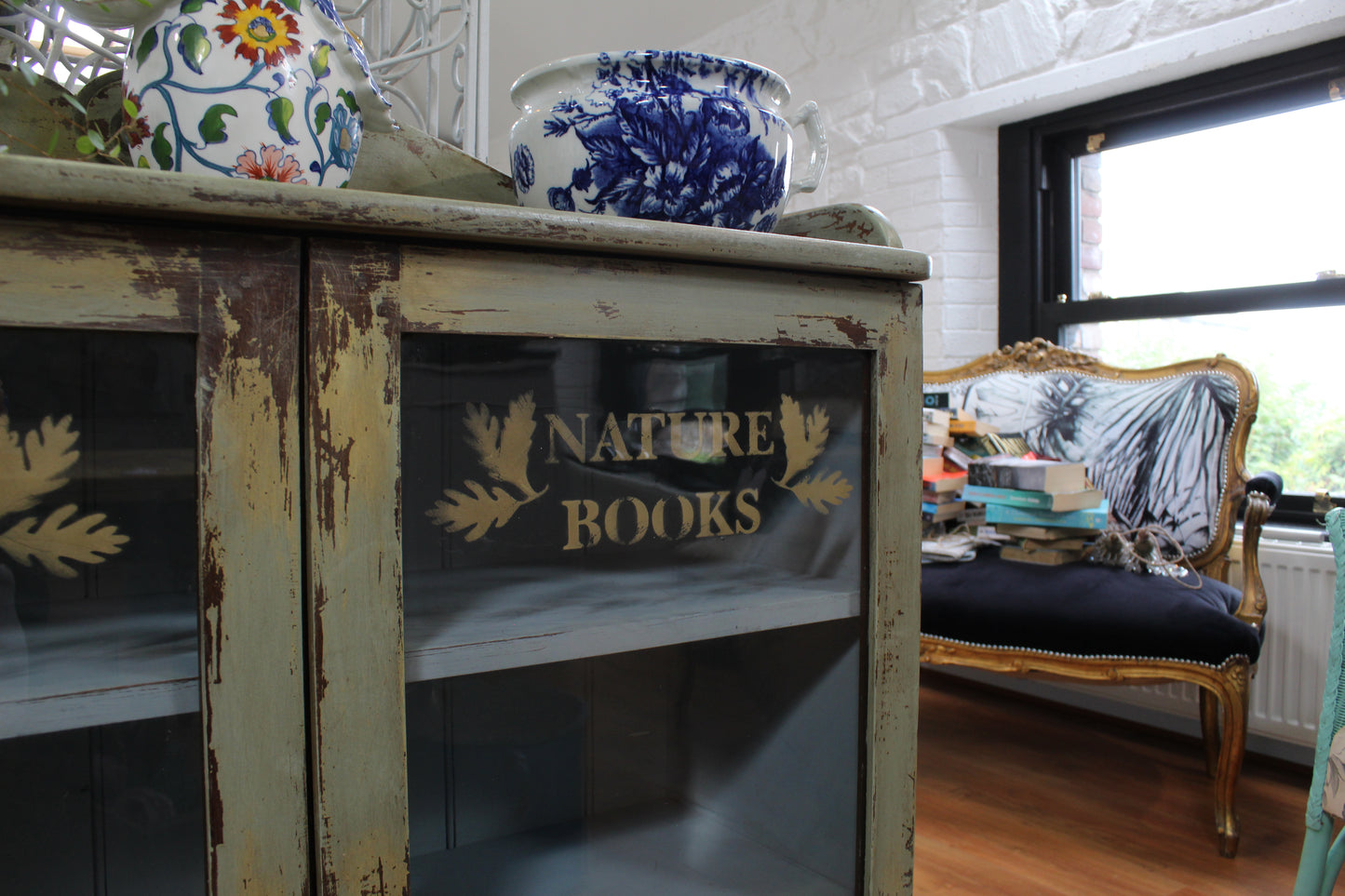 Pine Antique Bookcase