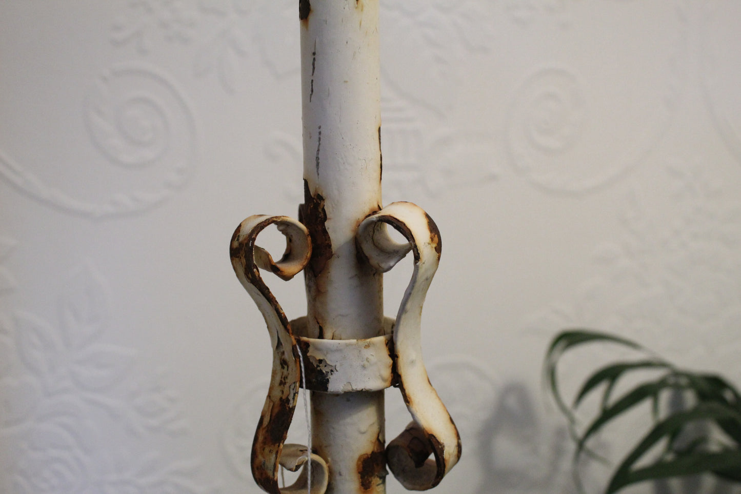 French Antique Wrought Iron Candle Holder
