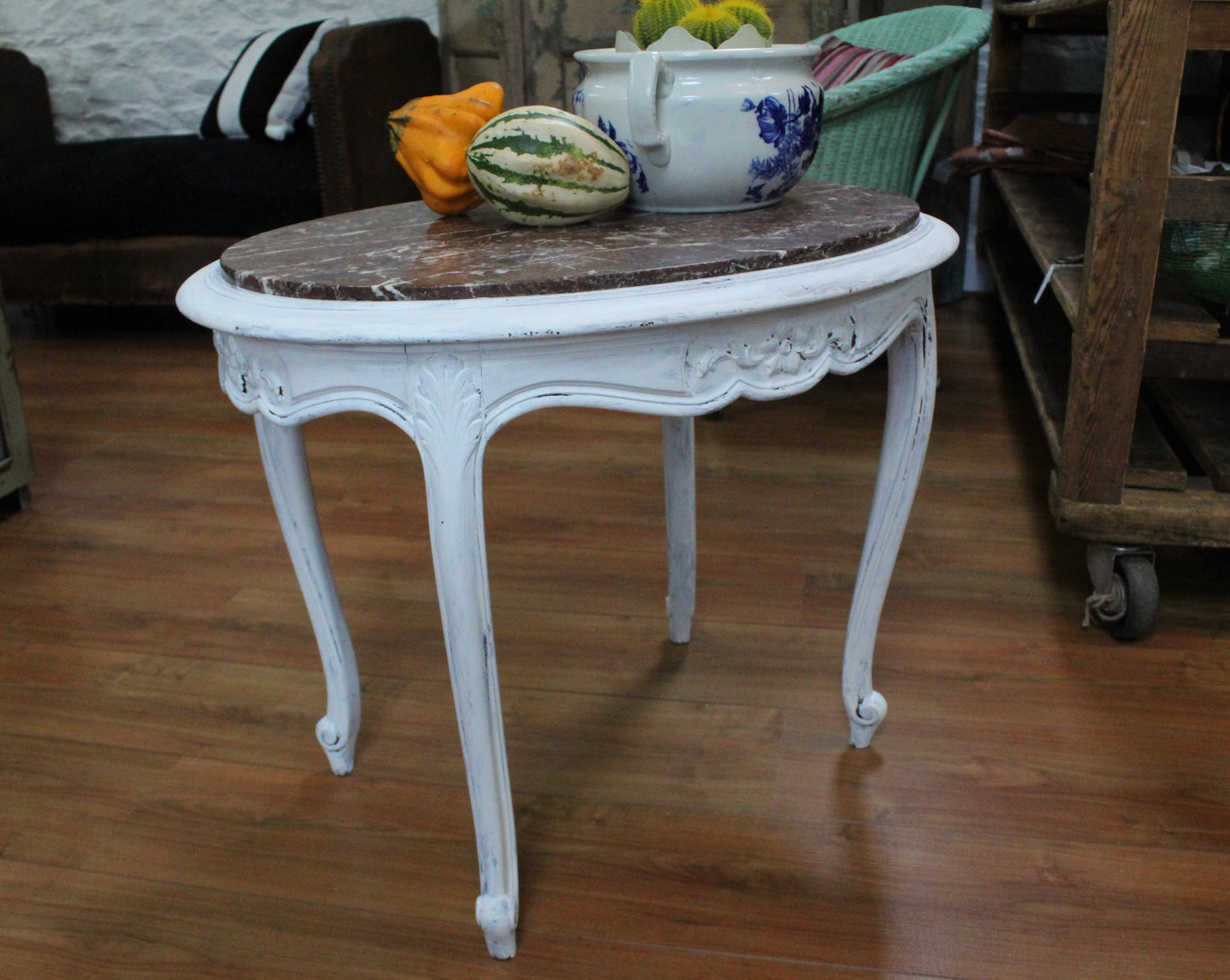French Antique Marble Topped table